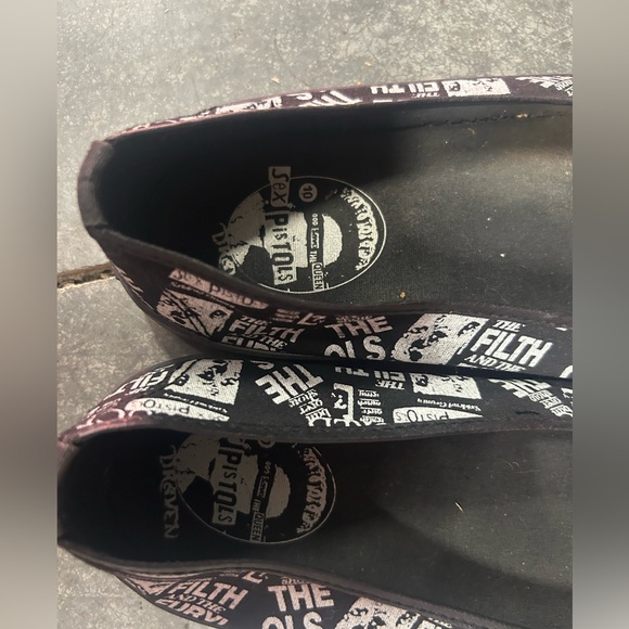 SEX PISTOLS FILTH & FURY 10 punk flat shoes DRAVEN rare concert gig unisex - Picture 2 of 5